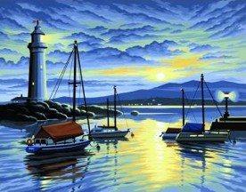 Нарисувай картина Sequin Art - Изгрев - Творчески комплект с акрилни бои — 0427
