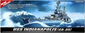 Военен кораб - USS Indianapolis CA-35 - Сглобяем модел — Academy 14107