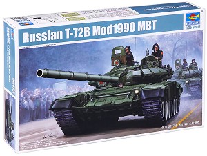Съветски танк - T-72B Mod1990 MBT - Сглобяем модел — Trumpeter 05564