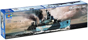 Военен кораб - H.M.S. Belfast 1942 - Сглобяем модел — Trumpeter 05334