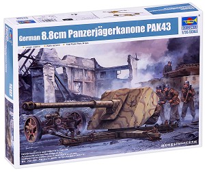Немско противотанково оръдие - 8.8 cm Panzerjagerkanone PAK43 - Сглобяем модел — Trumpeter 02308