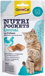 Лакомства за котки GimCat Nutri Pockets Dental - 60 г, с птиче месо