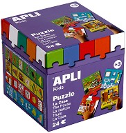Предметите в къщи - Комплект 4 пъзела в кутия — Apli Kids 13193