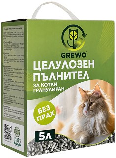 Постелка за котешка тоалетна от целулозни гранули GREWO - 5 л