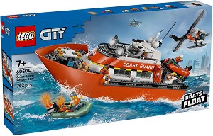 LEGO City - Спасителен катер и хеликоптер на бреговата охрана - Детски конструктор — 60504