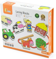 Дървени фигурки за нанизване - Viga Toys — 59548