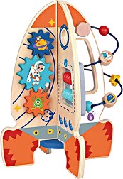 Дървена ракета с активности - Tooky Toy — TK333