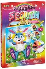 Създай сам картина с пайети и цветен брокат Sequin Art - Заек - Творчески комплект — 1222