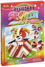 Създай сам картина с пайети и цветен брокат Sequin Art - Куче - Творчески комплект — 1220