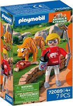 Playmobil Animals and Friends - Тигър и посетител в зоопарка — 72089
