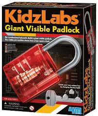 Сглоби си сам гигантски катинар - 4M - Образователен комплект от серията Kidz Labs — 4M-03445