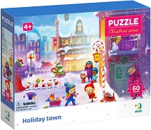 Коледа в града - Детски пъзел от 60 части от колекцията Christmas — Dodo 300576