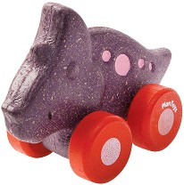 Динозавър - Трицератопс - Дървена количка — PlanToys 5690