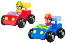Дървени състезателни колички - Orange Tree Toys - Комплект от 2 превозни средства — OTT07618