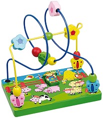 Лабиринт - Фермер - Дървена играчка — Andreu Toys 16344