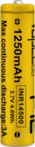  3.7 V 14500 F12 -  Li-Ion (14500) 1250 mAh - 