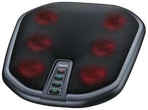 Масажор Beurer FM 70, 36W, Шиацу, Гръб и крака, 18 глави, 3 скорости, Затопляне, Покривало, Черен