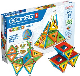 Магнитен конструктор Geomag - Supercolor - 78 части — 379