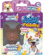 Фигурка на кученце за къпане Бостън териер Washy Friends — K02WFS03