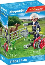 Playmobil Action Heroes - Пожарникар спасява животно — 71467
