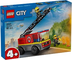 LEGO City - Пожарникарски камион със стълба - Детски конструктор — 60463
