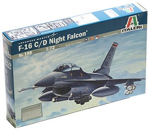 Военен самолет - F-16 C/D Night Falcon - Сглобяем авиомодел — Italeri 188