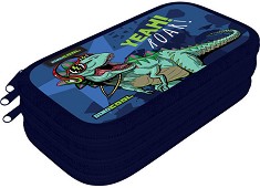 Ученически несесер - Lizzy Card - С 3 отделения от серията Dino Roar — 23045101