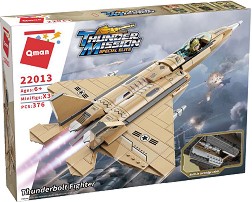 Детски конструктор изтребител Thunderbolt - Qman - От серията Thunder Mission — 22013