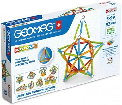 Магнитен конструктор Supercolor - Geomag - 93 части — 385