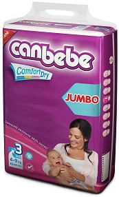 Пелени Canbebe Comfort Dry Midi - 62 броя, за бебета 4-9 kg - продукт