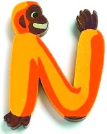 Буква - N - Дървена играчка — Djeco DD04853