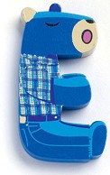 Буква - E - Дървена играчка — Djeco DD04844