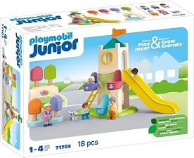Playmobil Junior - Приключенска кула с будка за сладолед — 71703