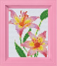 Мозайка в рамка Цветя - Pixelhobby - Творчески комплект — 31282
