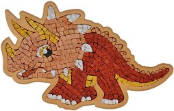 Каменна мозайка Трицератопс - Neptune Mosaic - С размери 20 х 30.5 cm
