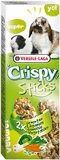 Крекери за декоративни зайчета и морски свинчета VERSELE LAGA Sticks Rabbits-Guinea Pigs - 2 × 55 г, със зеленчуци, от серията Crispy