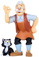 Фигурка за игра Джепето и Фигаро - Bullyland - От серията Пинокио — 12398