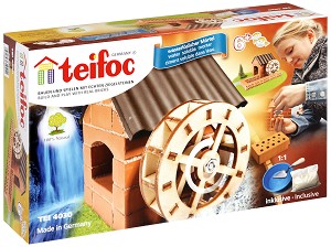 Водна мелница - Детски сглобяем модел от истински тухлички — Teifoc TEI 4030