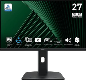  MSI Pro MP275PG - 27", IPS, 60 Hz, 16:9, 1920 x 1080, 1 ms, HDMI, DisplayPort, VGA - 