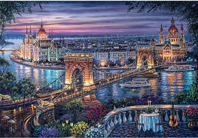 Светлините на Дунав - Пъзел от 1000 части от Робърт Финале — Clementoni 37113
