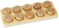 Сензорна стимулация - Дървена логическа мемо игра — Andreu Toys 16136