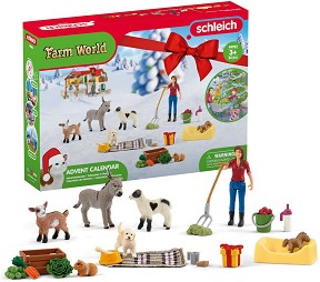 Адвент календар с фигурки изненада - Schleich - От серията Farm World — 98983