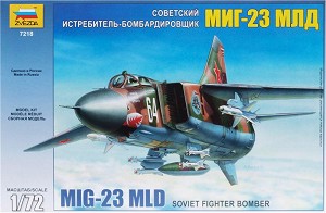 Съветски изтребител-бомбардировач - МиГ-23 МЛД - Сглобяем авиомодел — Zvezda 7218