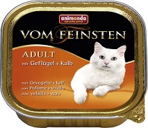 Пастет за котки Animonda Vom Feinsten Adult - 100 г, с птиче и телешко месо, от 1 до 6 години