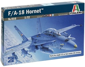 Военен самолет - F/A-18 Hornet Wild Weasel C/D - Сглобяем авиомодел — Italeri 016