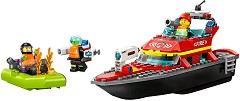 LEGO City - Пожарникарска спасителна лодка - Детски конструктор — 60373