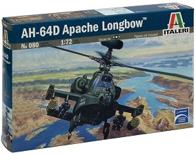 Военен хеликоптер - AH-64D Apache Longbow - Сглобяем авиомодел — Italeri 080