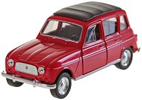 Метална количка Renault 4 - Goki - С отварящи се врати и pull-back механизъм — 12264