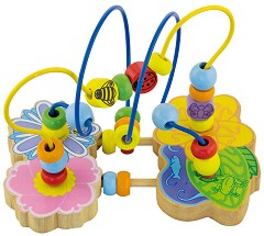 Дървен лабиринт Andreu Toys - Цвете — 16363
