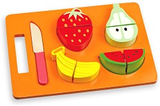 Дървени плодчета за рязане Andreu Toys - С ножче и дъска — 16402